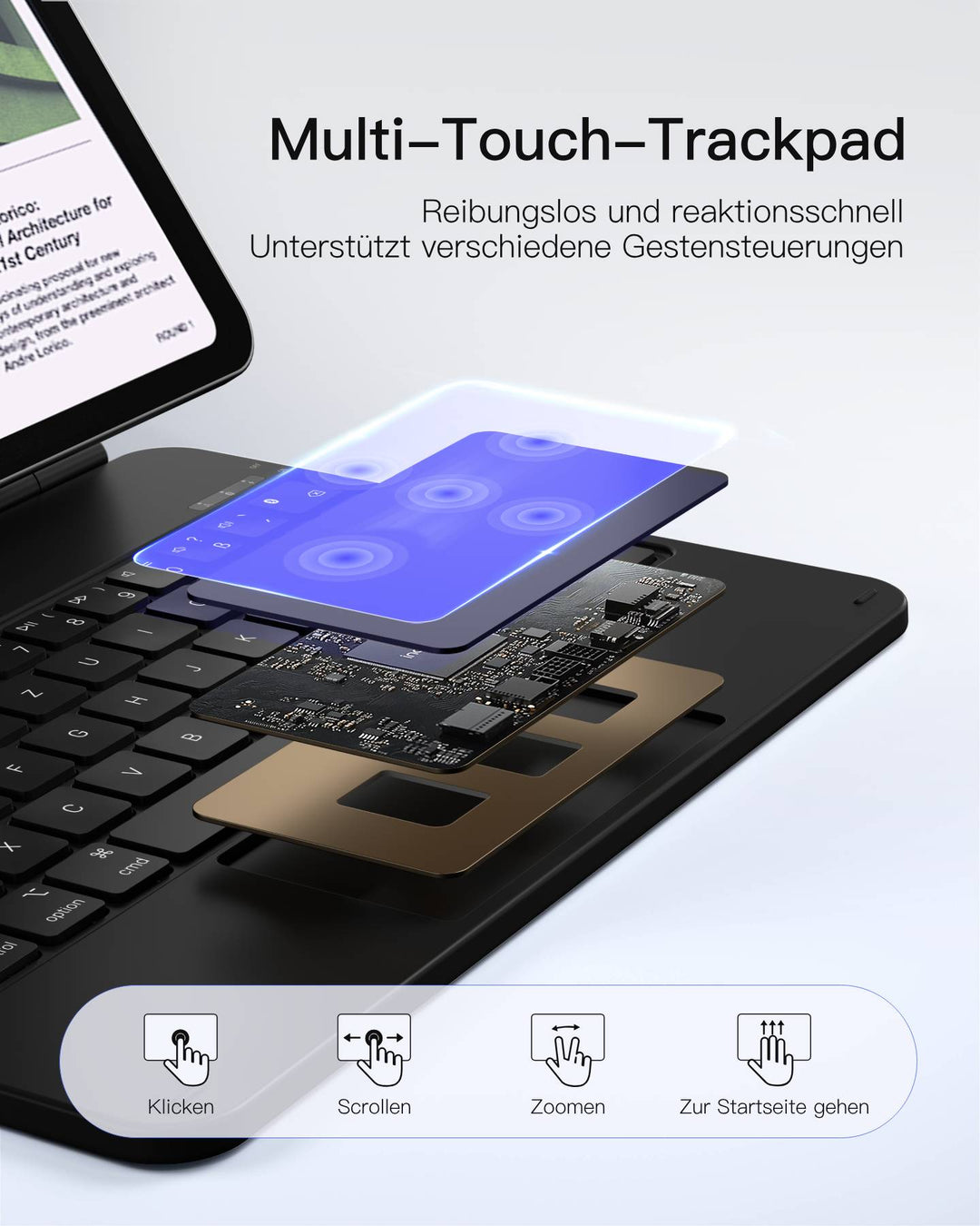 NeoMagic Magnetische Tastatur Hülle für iPad 11" (A16 2025), iPad 10, KB09119-10