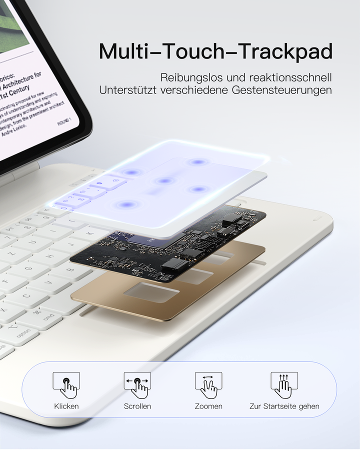 NeoMagic Magnetische Tastatur Hülle für iPad 11" (A16 2025), iPad 10, KB09119-10