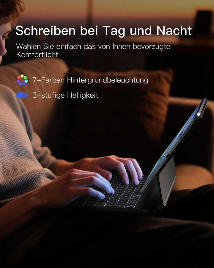 Neo Magic Magnetische Tastaturhülle für iPad Air 11" M4/M3/M2 (2026/2025/2024), iPad Air 5/4, iPad Pro 11" 4/3/2/1, KB09