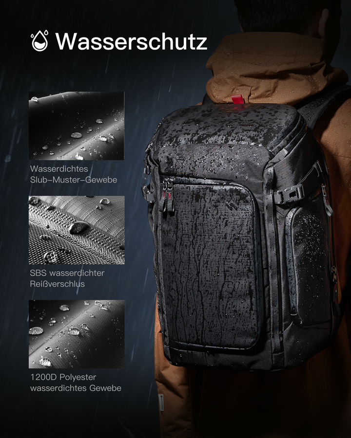 Handgepäck Rucksack 40L, TSA Freundlich Groß Reiserucksack Spritzwassergeschützt Travel Backpack für 17 Zoll Laptop, BPX31