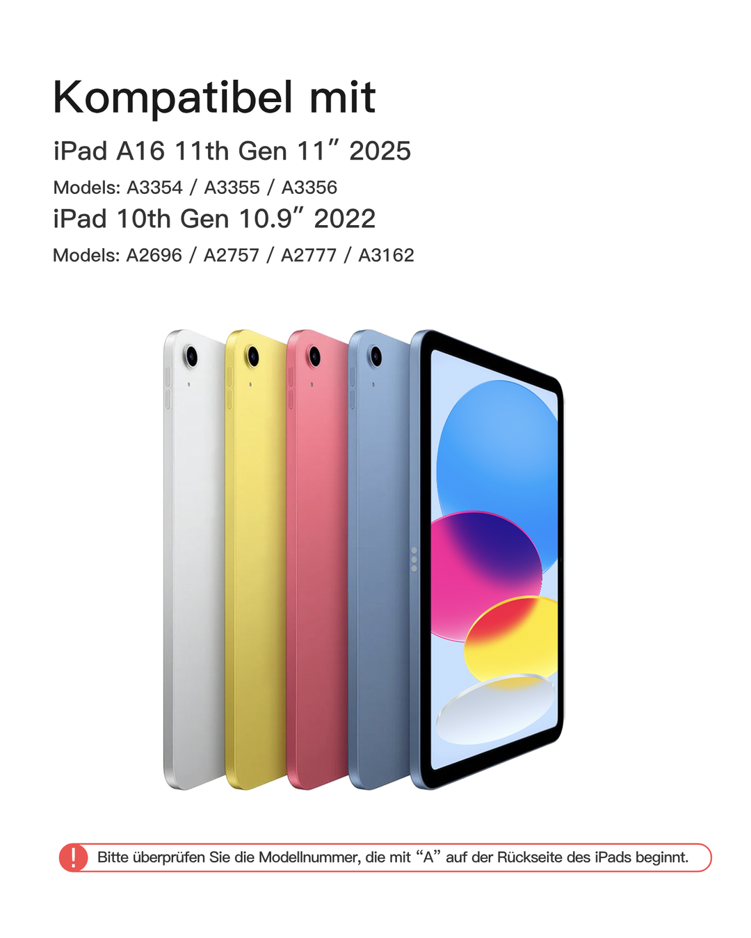 NeoMagic Magnetische Tastatur Hülle für iPad 11" (A16 2025), iPad 10, KB09119-10