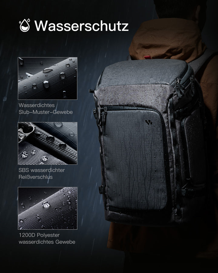 Handgepäck Rucksack 40L, TSA Freundlich Groß Reiserucksack Spritzwassergeschützt Travel Backpack für 17 Zoll Laptop, BPX31