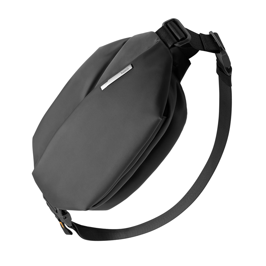 inateck DE Sling Bag mit 19 eingebaute Taschen, stylische Crossbody Bag mit verstellbarem Schultergurt, LB03014 Schwarz 3L