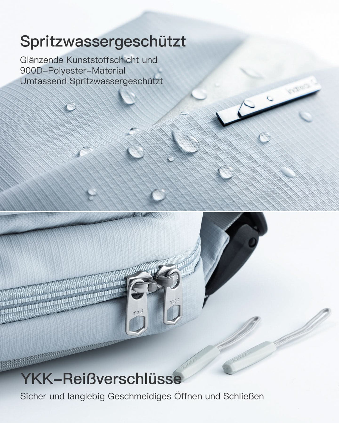 inateck DE Sling Bag mit 19 eingebaute Taschen, stylische Crossbody Bag mit verstellbarem Schultergurt, LB03014