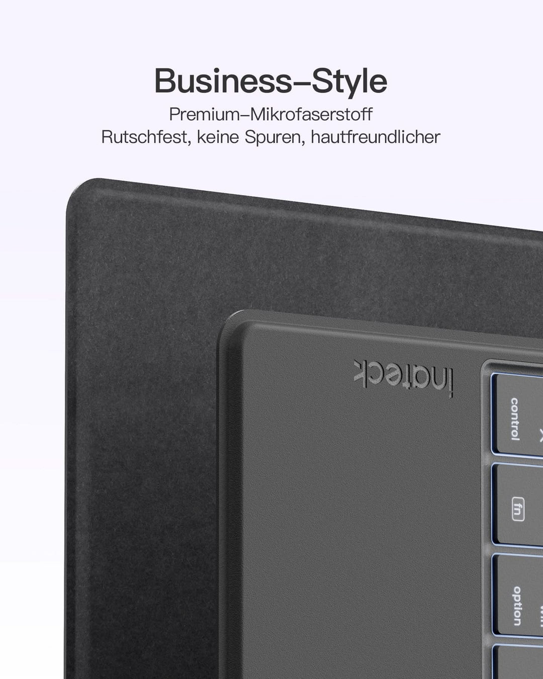 inateck DE KI-Funktion Tablet Tastatur, Unterstützt Windows, iPad OS, Android, iOS, QWERTZ, KB01104