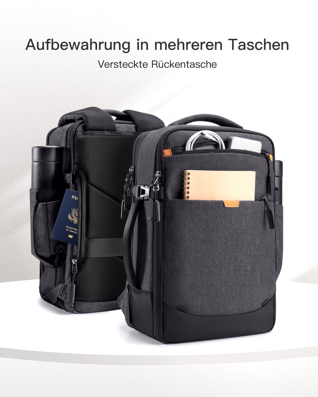 inateck DE 20-46L Reiserucksack, erweiterbarer Tragerucksack, BP03006