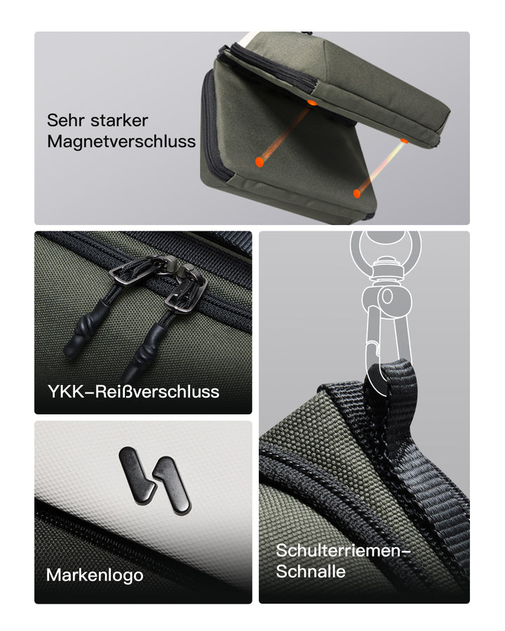 inateck DE Multifunktionaler Kabeltasche Elektronik Organizer, Spritzwassergeschütztes, ABM34