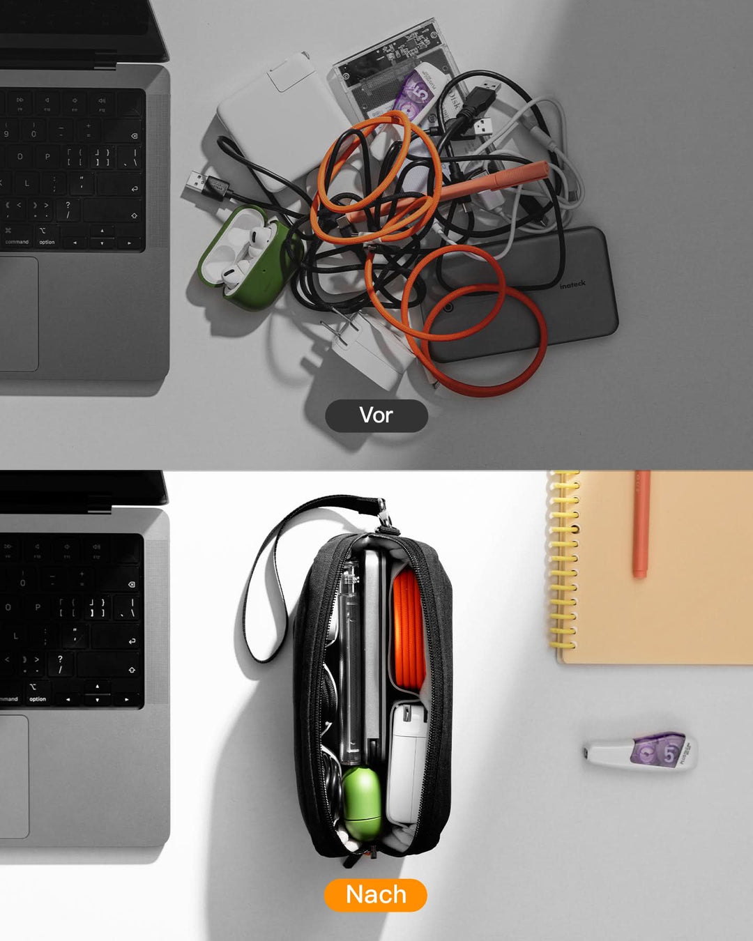 inateck DE Electronics Organizer, spritzwasserfester Reiseorganizer, AB03012
