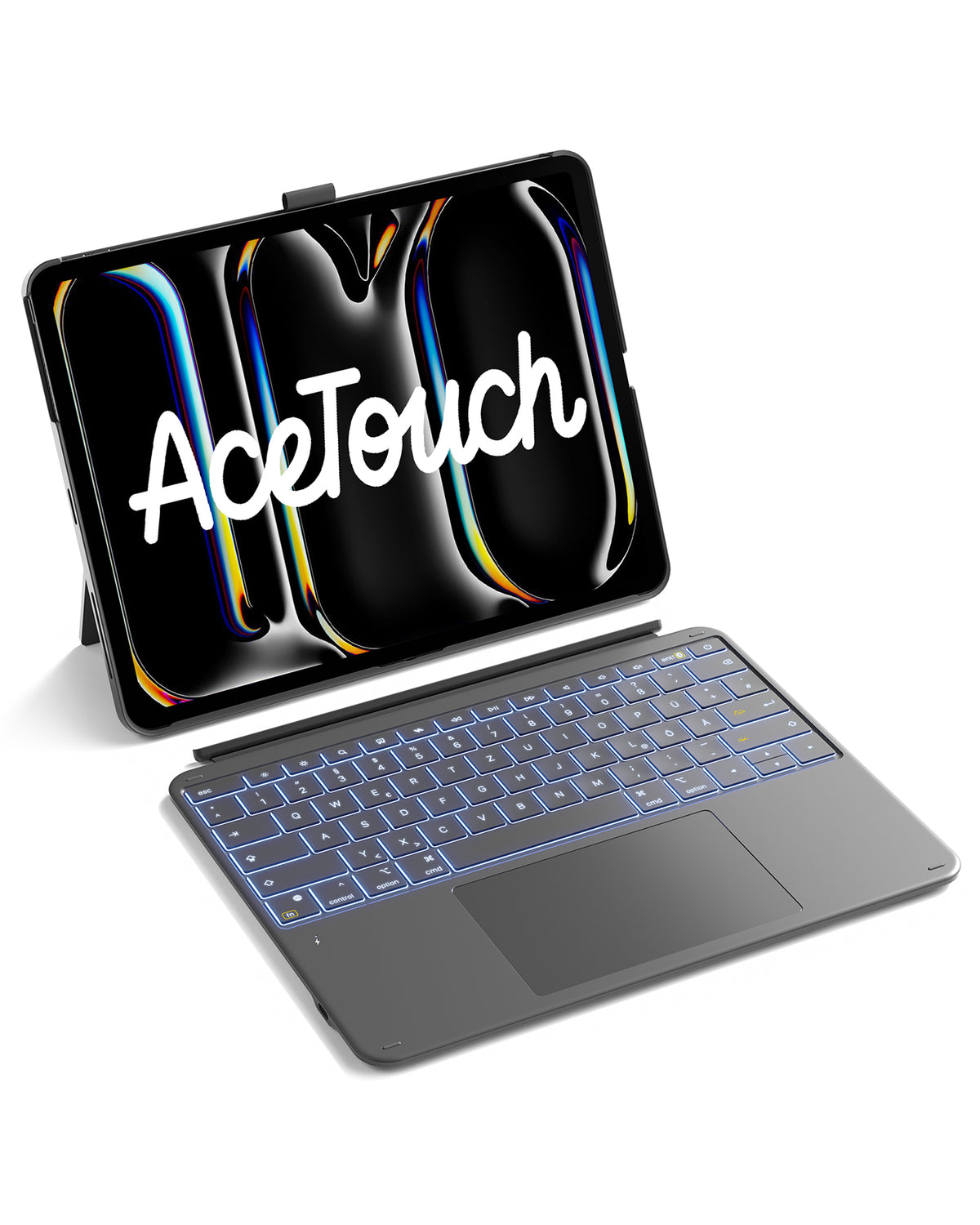 inateck DE Inateck Abnehmbar Tastatur Hülle Kompatibel mit iPad Pro 13" (2025/2024) M5/M4,QWERTZ,AceTouch, KB04122-13P