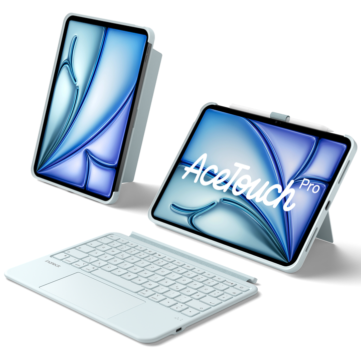 Inateck Abnehmbar Hülle mit Tastatur für iPad Air 11 Zoll(2026/2025/2024), iPad Air 5/4,für iPad Pro 11 Zoll, QWERTZ, AceTouch Pro, KB403-11A | Red Dot Design Award 2026