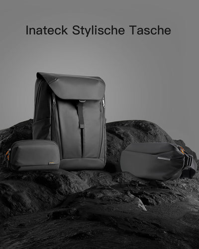 Sling Bag mit 19 eingebaute Taschen, stylische Crossbody Bag mit verstellbarem Schultergurt, LB03014 - Inateck Official DE