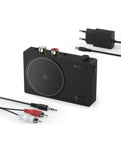 Bluetooth 5.1 Transmitter Empfänger für Stereoanlagen/Lautsprecher/Headset/Lautsprecher, 50 cm RCA/AUX-Kabel und Netzteil, BR2002 - Inateck Official DE