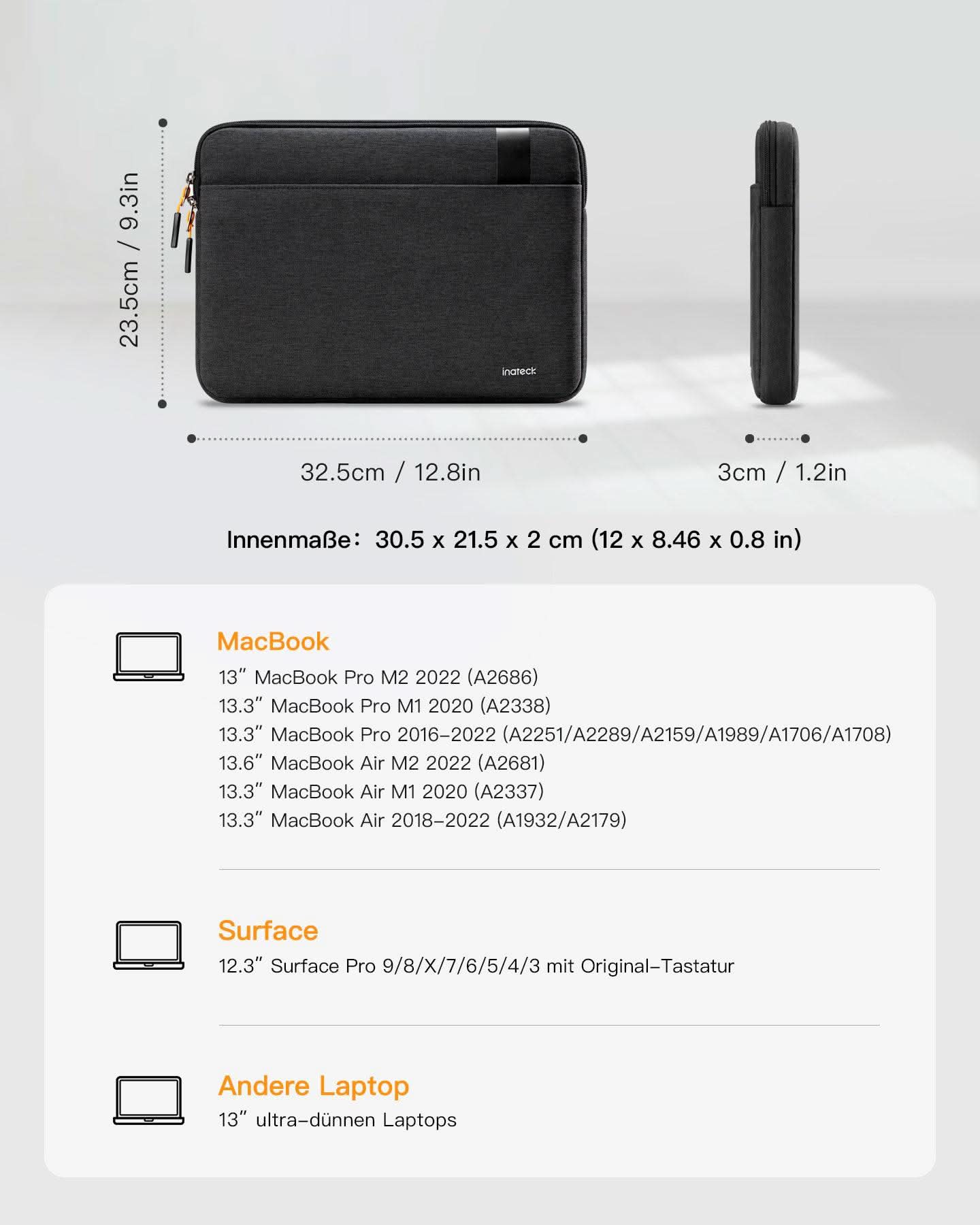 Edgekeeper 360 Professioneller Schutz Hulle fur 13 MacBook mit Zubehortasche LB01011 Inateck Official DE