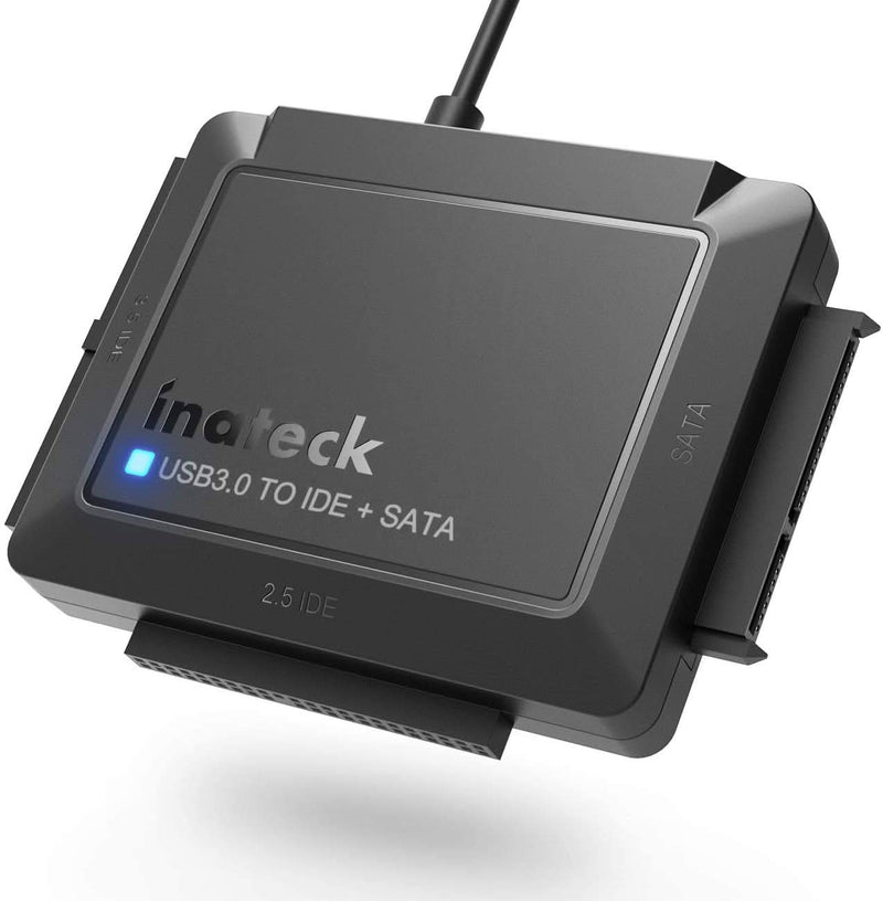 IDE/SATA USB 3.0 Adapter für 2.5/3.5 Zoll HDD/SSD Festplatten, mit 12V/2A Stromversorgung, SA03001 - Inateck Official DE