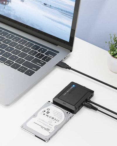 IDE/SATA USB 3.0 Adapter für 2.5/3.5 Zoll HDD/SSD Festplatten, mit 12V/2A Stromversorgung, SA03001 - Inateck Official DE