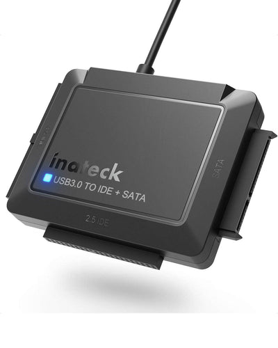 IDE/SATA USB 3.0 Adapter für 2.5/3.5 Zoll HDD/SSD Festplatten, mit 12V/2A Stromversorgung, SA03001 - Inateck Official DE