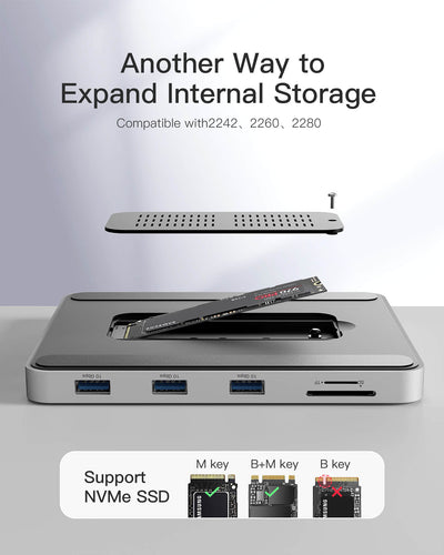 Inateck 8-in-1 iMac 24" 2021 Docking Station, USB 3.2 Gen 2, DK2001 - Inateck Official DE