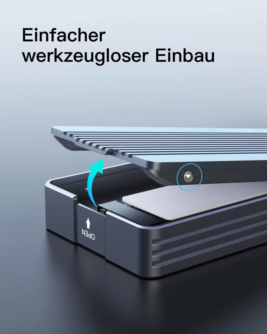 M.2 NVMe SSD-Gehäuse USB4.0/Thunderbolt 4, unterstützt 2230/2242/2260/2280 SSDs, M-Key, FE2028 - Inateck Official DE