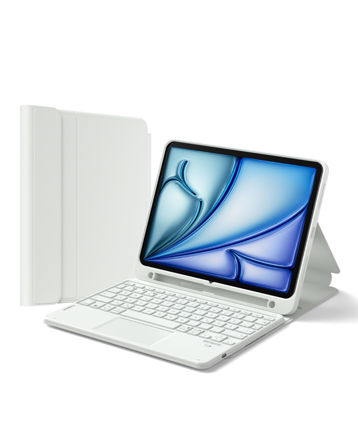 Abnehmbar Tastatur für iPad 11" A16 (2025), iPad Air 11" M4/M3/M2 (2026/2025/2024), iPad Air 10.9" 5/4, iPad Pro 11" 4/3/2/1, KB002
