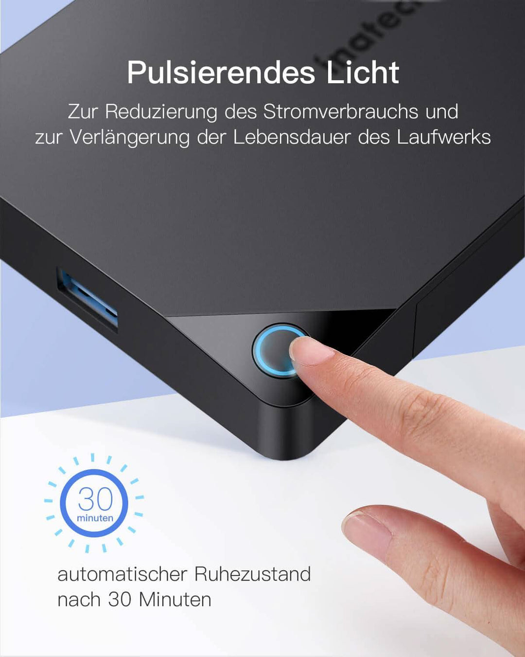 Inateck Festplattengehäuse USB-C Für 2.5 Zoll HDD/SSD - Mit UASP Unterstützung