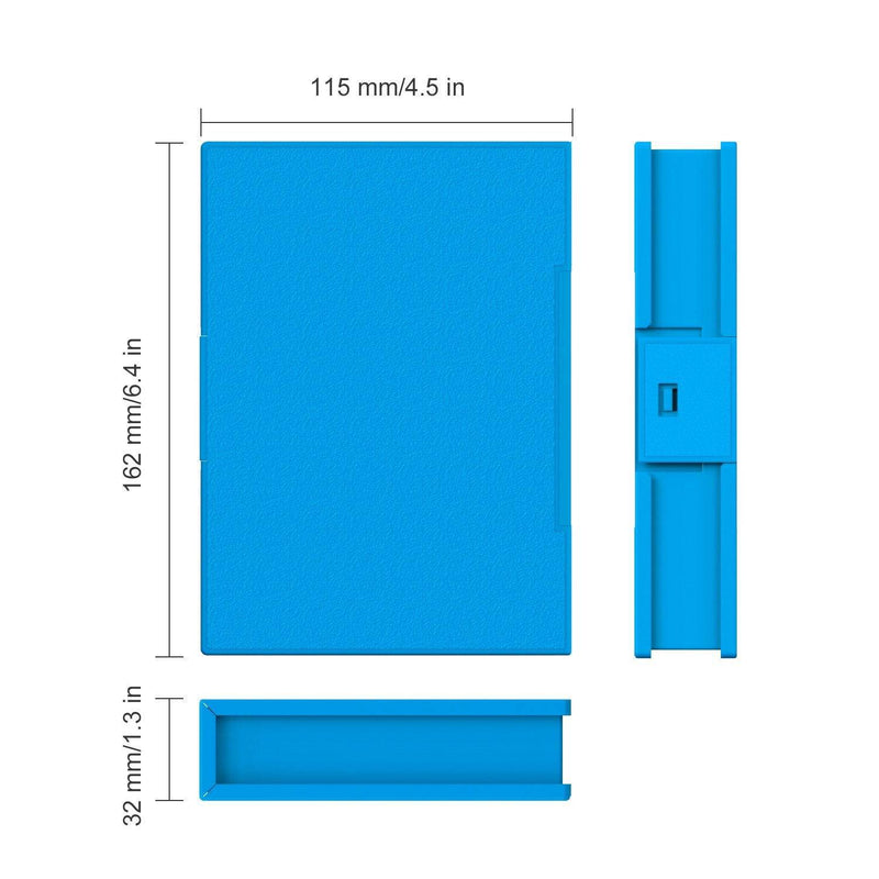 6er-Pack Festplatten-Schutzhüllen aus ABS-Plastik für 3,5 Zoll-HDD, stoßfest, staubgeschützt, antistatisch, Orange/Blau/Grau - HPF-6-pack
