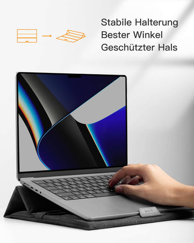 13 Zoll Laptop-Hülle mit Standfunktion für MacBook Air/Pro M2/M1, Surface Pro 9/8/7/X/6/5/4/3, LB01010 - Inateck Official DE