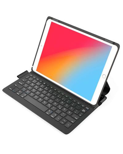 Ultraleichte Tastatur für iPad 2021(9th)/iPad 2020(8th)/iPad 2019(7th) 10.2 Zoll, iPad Air 3 2019, mit Smart Power Knopf, BK2006