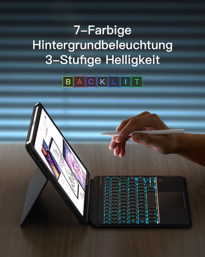 Bluetooth Tastatur Kompatibel mit iPad Air 5/4, iPad Pro 11 Zoll/12,9 Zoll QWERTZ, KB04111 - Inateck Official DE