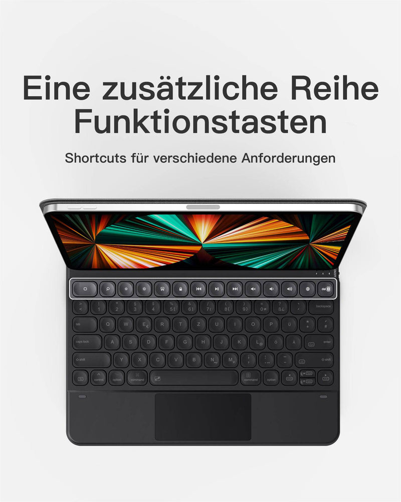 Officelab Beleuchtete Tastatur für iPad Pro 11-12.9 Zoll, mit Touchpad, KB09111/KB09112 - Inateck Official DE