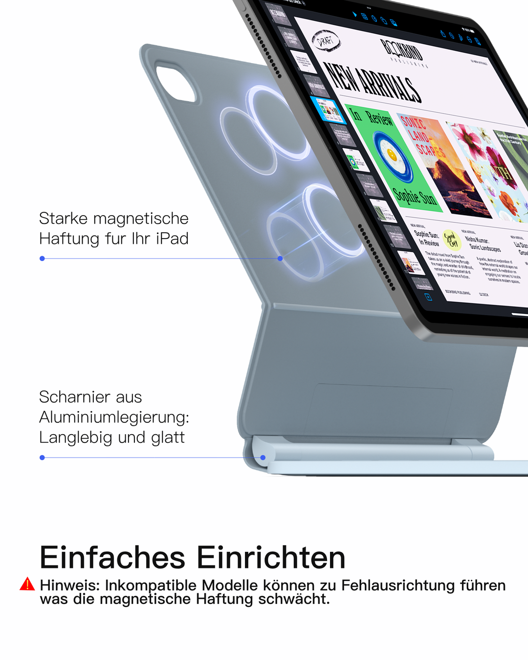 NeoMagic Magnetische Tastatur Hülle für iPad 11" (A16 2025), iPad 10, KB09119-10