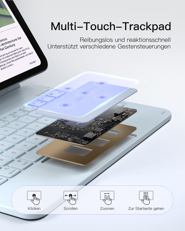 NeoMagic Magnetische Tastatur Hülle für iPad 11" (A16 2025), iPad 10, KB09119-10