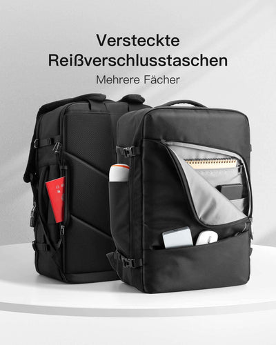 42L Zahlenschloss Reiserucksack Damen Herren, mehrfacher Diebstahlschutz, mit 17-Zoll-Laptop fach, BP03007 - Inateck Official DE