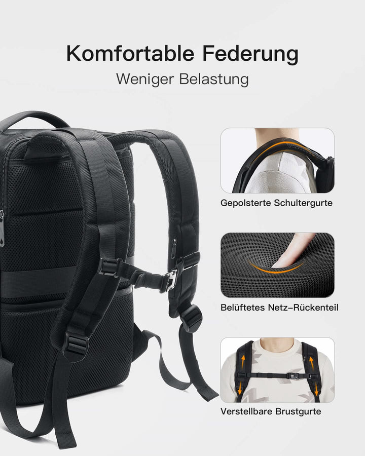 20L-42L Handgepck Reiserucksack fr 13-15,6 Laptop, Flug Genehmigt  Kabinenrucksack, BP03005