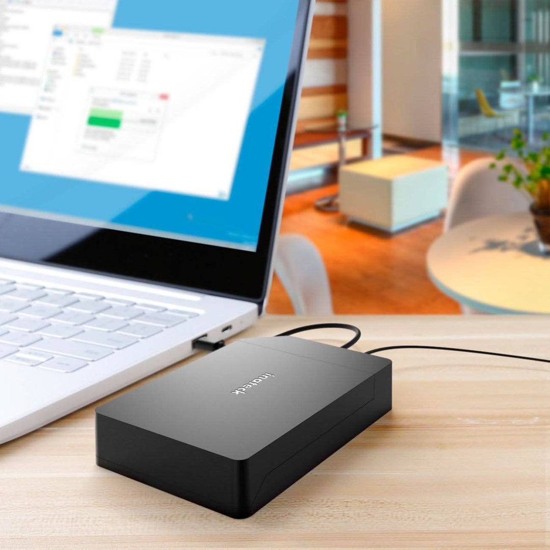 Festplattengehäuse 3.5 USB 3.0, HDD Gehäuse für 2,5”/ 3,5” SATA HDD SSD, Unterstützt UASP und maximal 12 TB Laufwerke, 12 V/ 2A Netzteil - FE3002 - Inateck Official DE