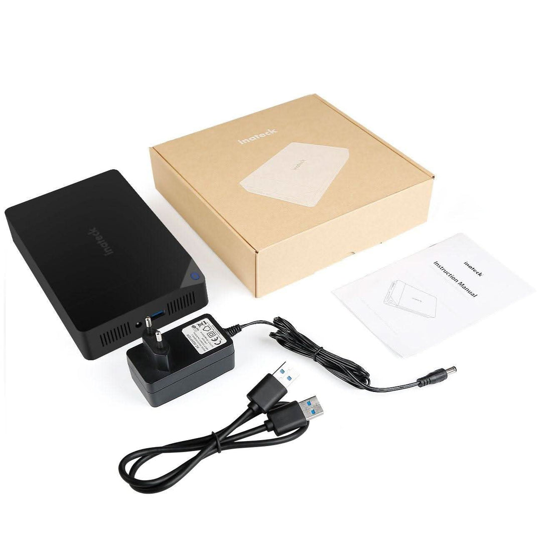 Festplattengehäuse 3.5 USB 3.0, HDD Gehäuse für 2,5”/ 3,5” SATA HDD SSD, Unterstützt UASP und maximal 12 TB Laufwerke, 12 V/ 2A Netzteil - FE3002 - Inateck Official DE