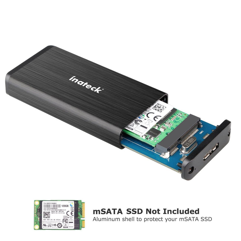 [Unterstützt UASP] USB 3.0 M50 mSATA Aluminium SSD Gehäuse Adapter Case mit USB 3.0 Datenkabel für M50 mSATA SSD -FE2009 - Inateck Official DE