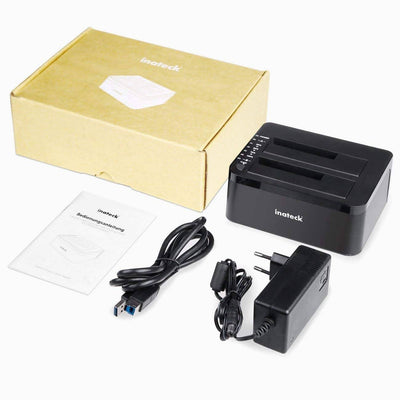 USB 3.0 Dockingstation, SATA Dual-Schacht Docking, Offline-Klonen unterstützt - SA02002 - Inateck Official DE