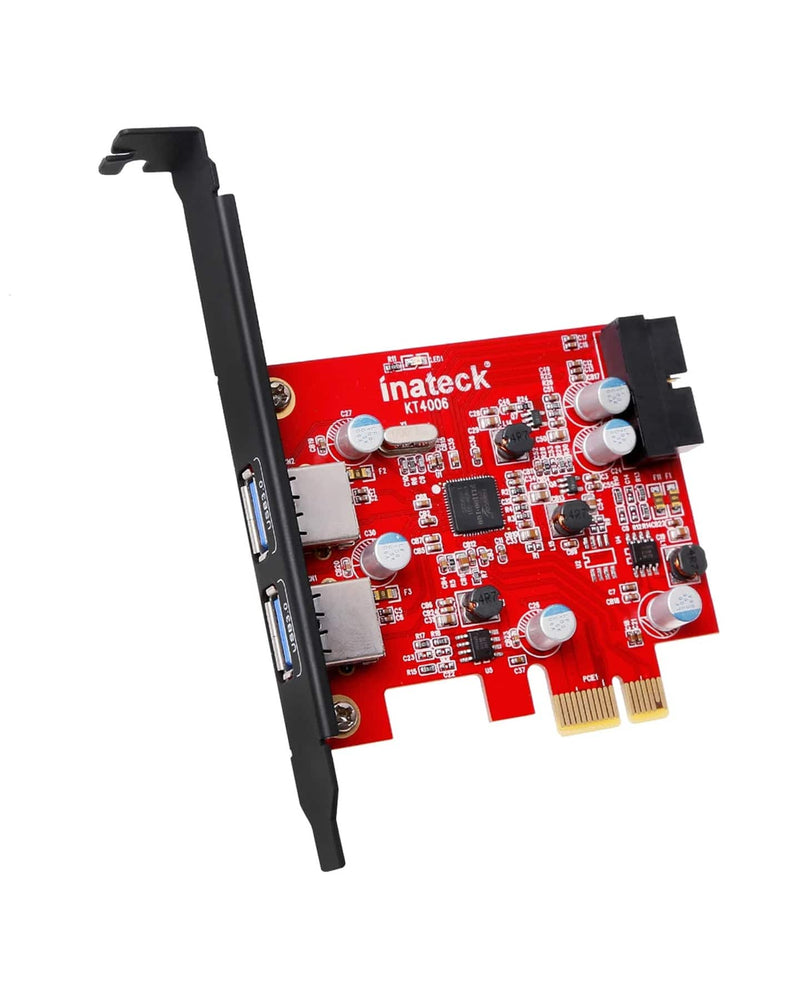 PCI-e Express-Controler-Karte mit 2 x USB-3.0-Anschlüssen extern und 1 x 19 Pin Zapfenstecker intern, ohne Stromanbindung, für Mac Pro geeignet - KT4006 - Inateck Official DE