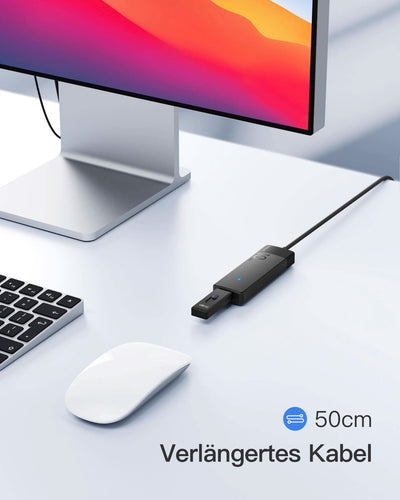 USB HUB mit 4 Ports, USB 3.2 Gen 2, 50-100 cm Kabel, HB2025A - Inateck Official DE