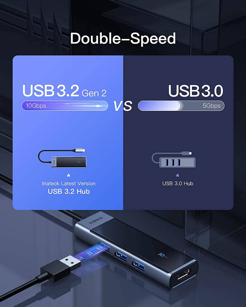 USB 3.2 Gen 2 USB-C Hub mit 100W PD Port, HB2021 - Inateck Official DE