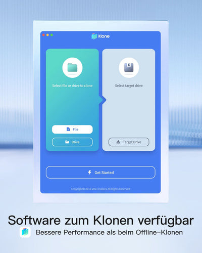USB 3.2 Gen 2 Festplatten-Dockingstation, NUR für 2,5 Zoll SATA SSD/HDD, mit Klon-Software, FD2025