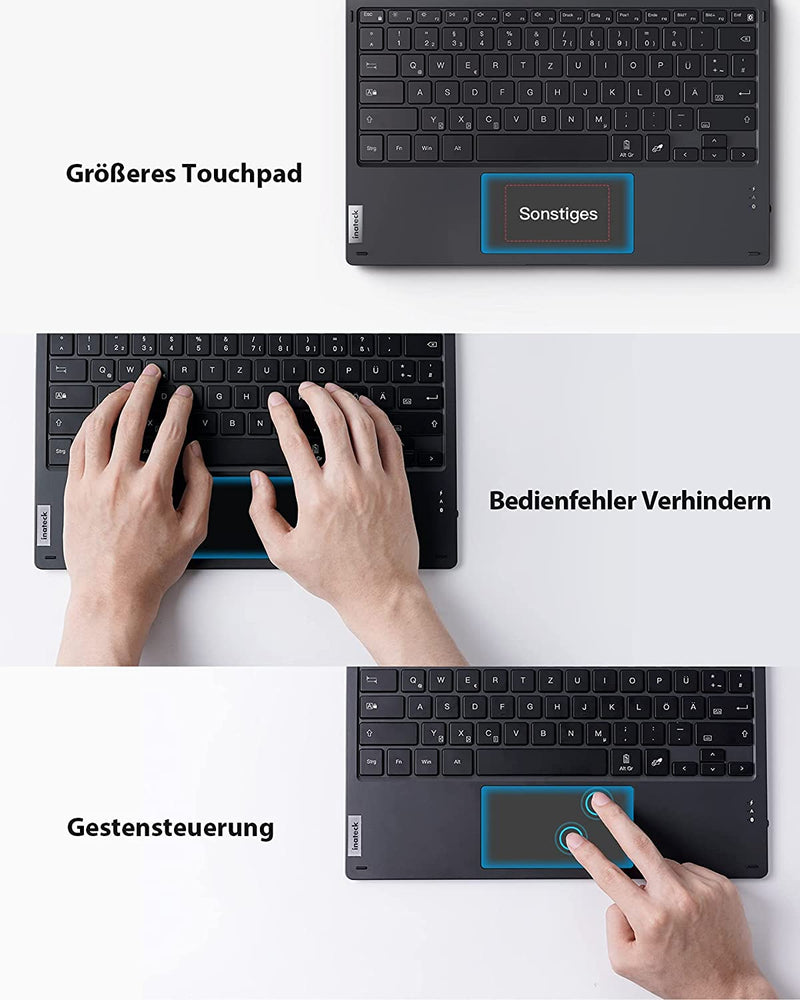 Surface Pro Tastatur, Kompatibel mit Surface Pro 7/7+/ 6/5/4/3, KB02026 - Inateck Official DE