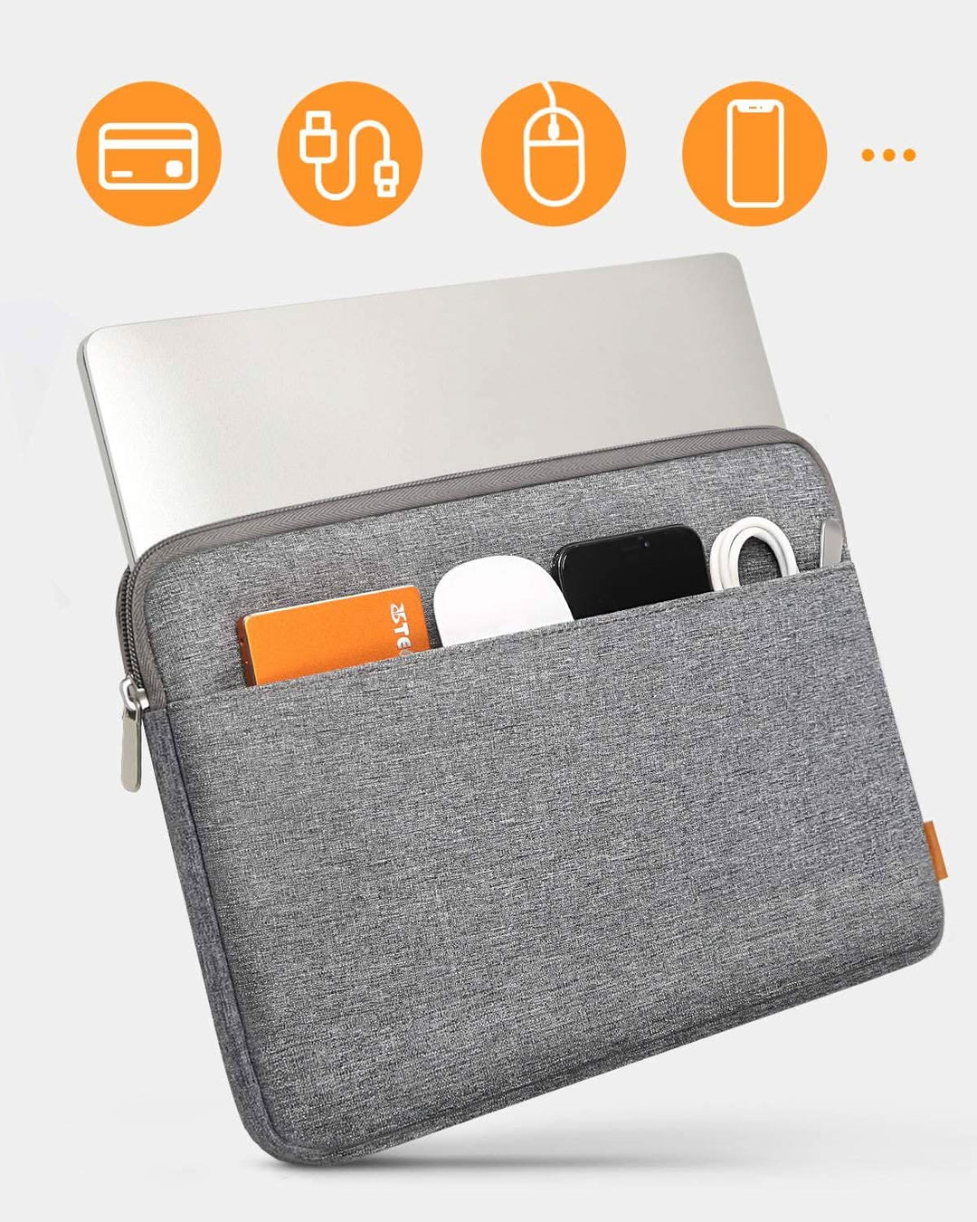 Ultraleichte Laptoptasche Hülle 11-16 Zoll mit Zubehörtasche, LB01005
