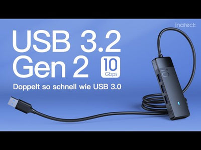 USB Hub mit 4 Ports, USB 3.2 Gen 2, 100 cm Kabel, HB2025AL