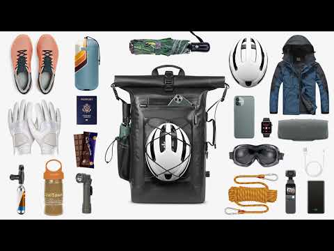 inateck fahrradrucksack 35L Fahrradrucksack Wasserdichter mit wasserdichtem Reißverschluss, BP06001
